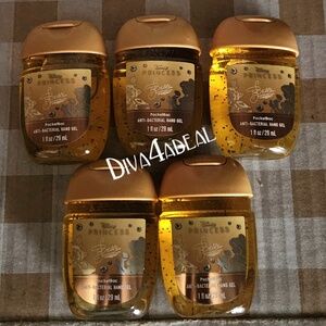 5X Bath & Body Works X DISNEY PRINCESS BELLE Anti Bacterial Hand Gel Pocketbacs